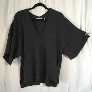 525 America 100% Merino Wool Knit Sweater Womens XS/S Kangaroo Pockets Oversized